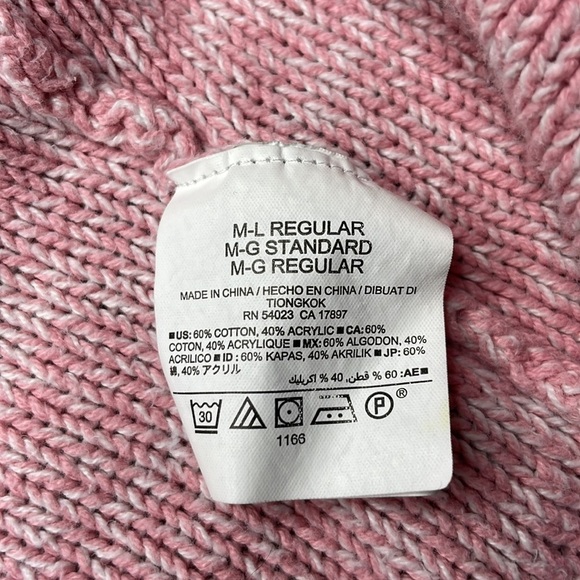 Old Navy Girls Pink and White Open Front Cardigan Wrap, size Med-Large - Picture 5 of 6